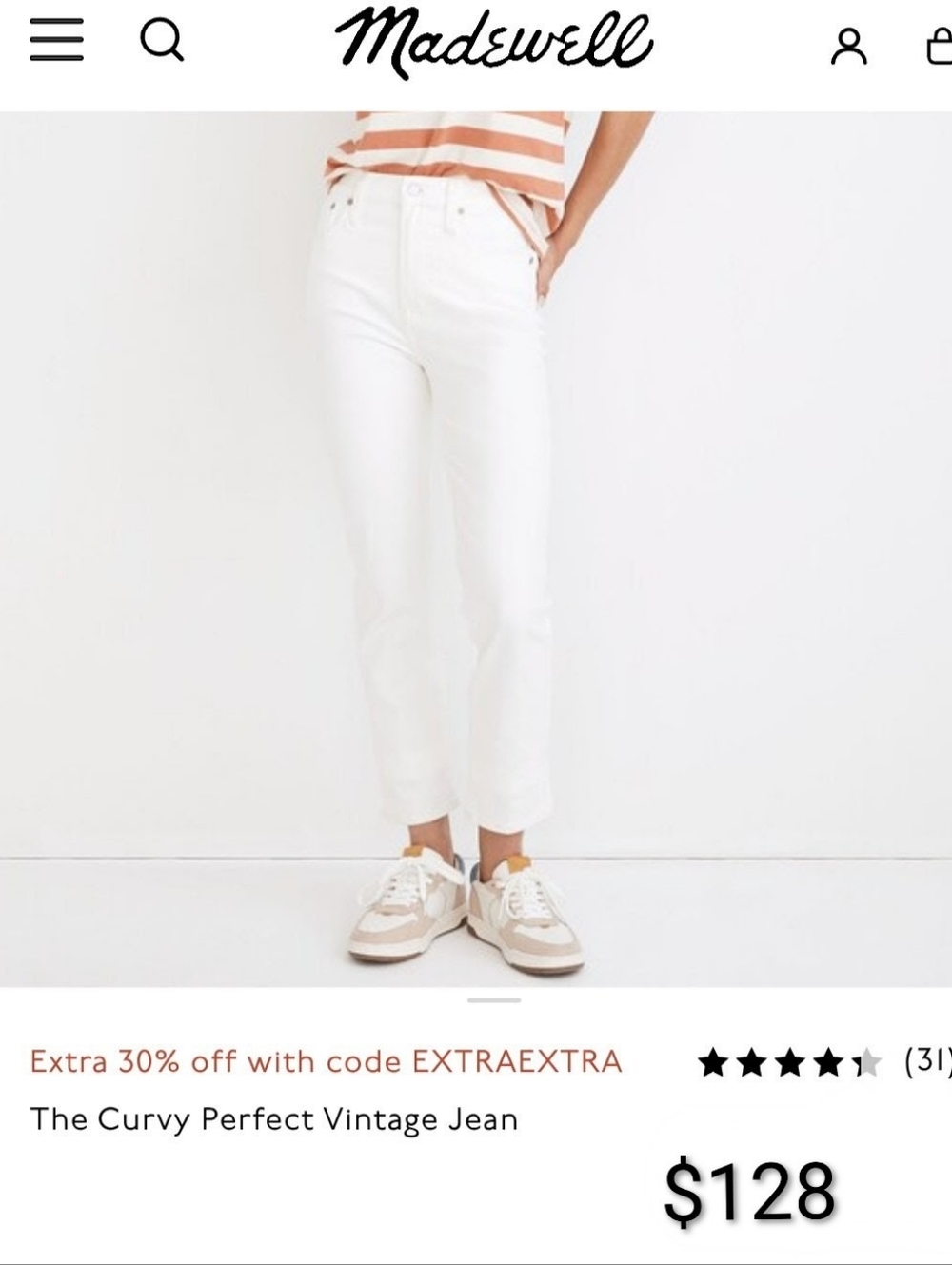 Madewell The Curvy Perfect Vintage JeanSize 29 NWT